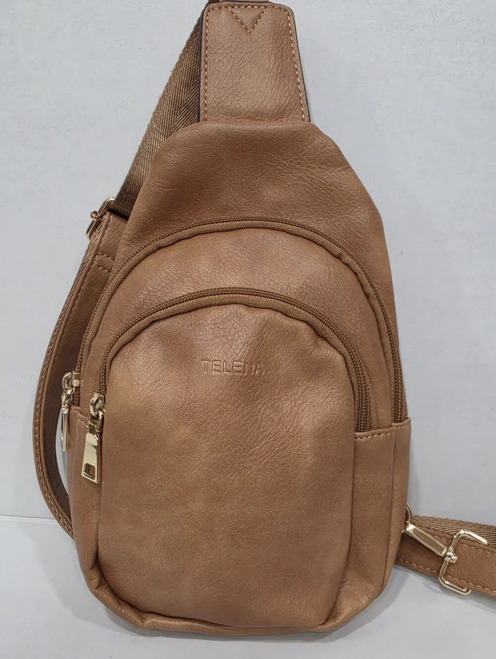 Telena Small Sling Bag for Women Leather Crossbody Fanny Packs Chest Bag for Wom
